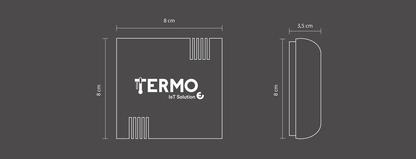 Technical specifications of the indoor thermometer "TERMO"by ealloora